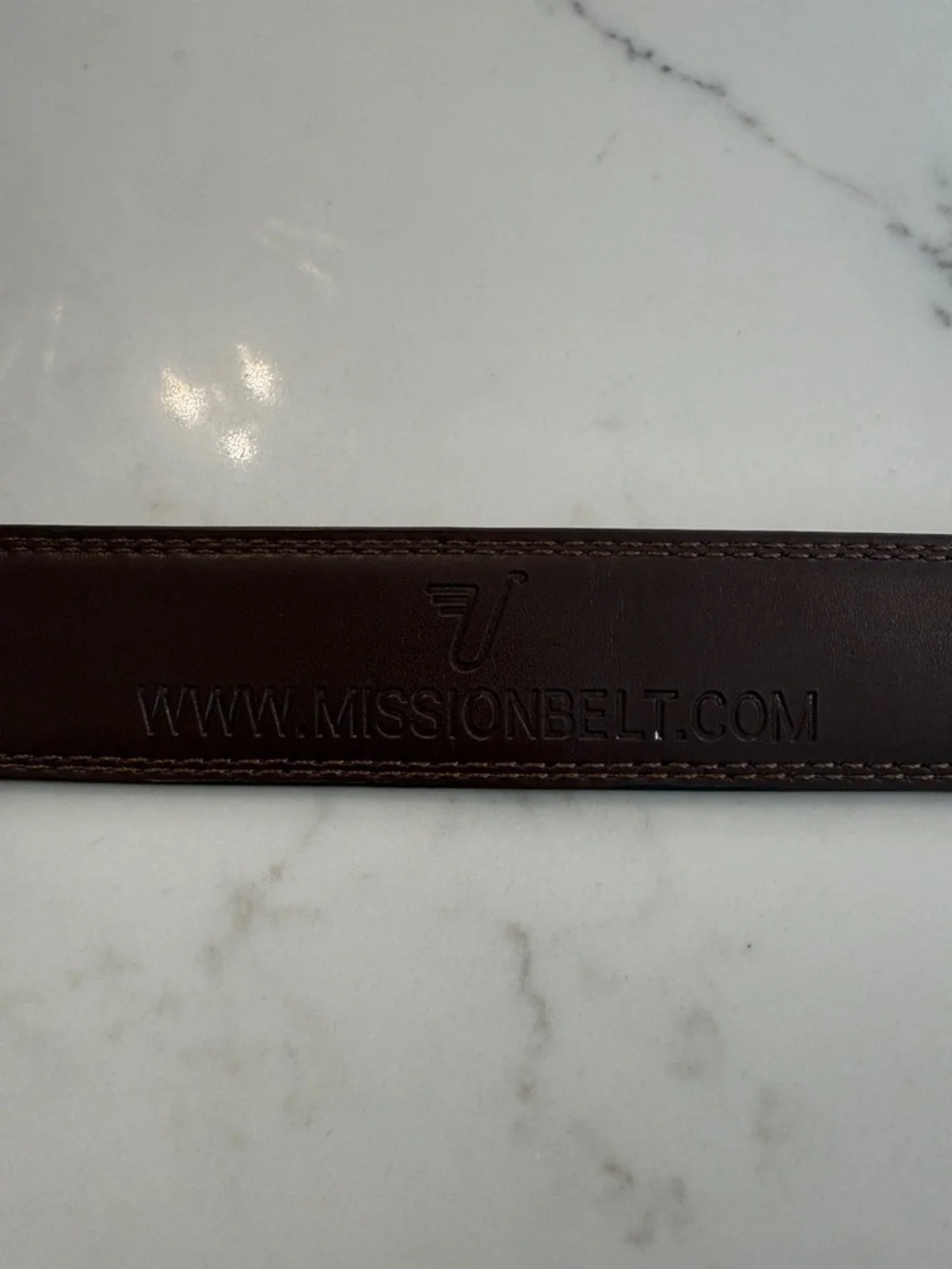 Brown Leather Belt with Silver Automatic Buckle